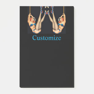 Acrobat Vintage Pinup Thunder_Cove Post-it Block