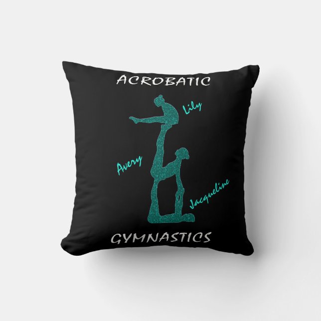 Acrobatic Gymnastics Dekorativ kudde med upp till  (Framsida)