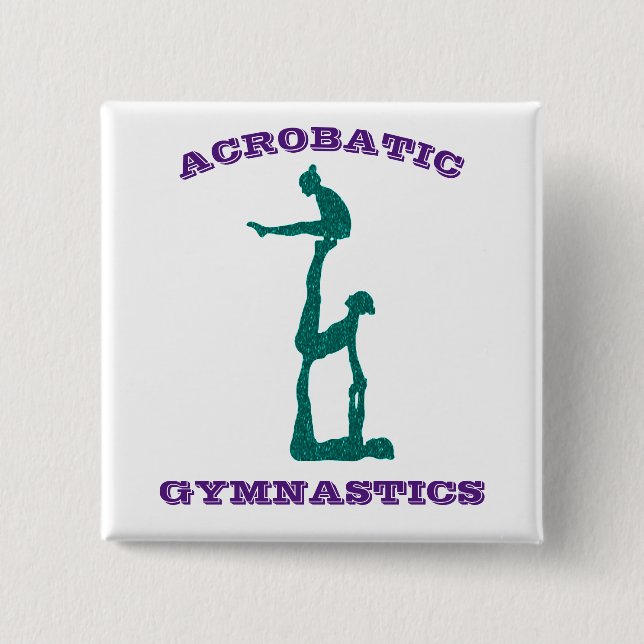 Acrobatic Gymnastics - Girls Acro Lila and Teal Knapp (Framsida)
