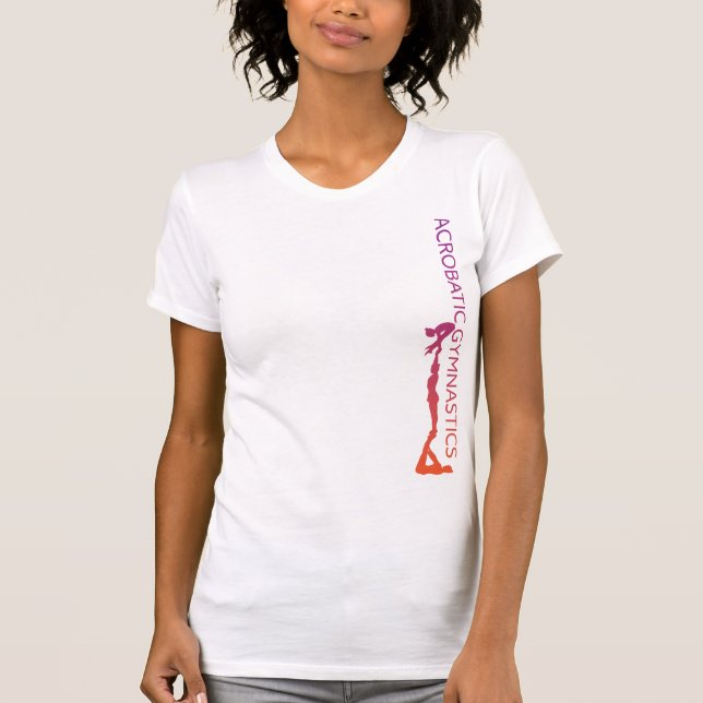 Acrobatic Gymnastics Ombre T-Shirt (Framsida)
