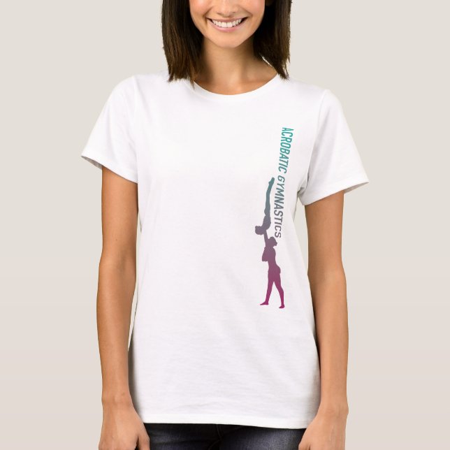 Acrobatic Gymnastics Ombre T-Shirt (Framsida)