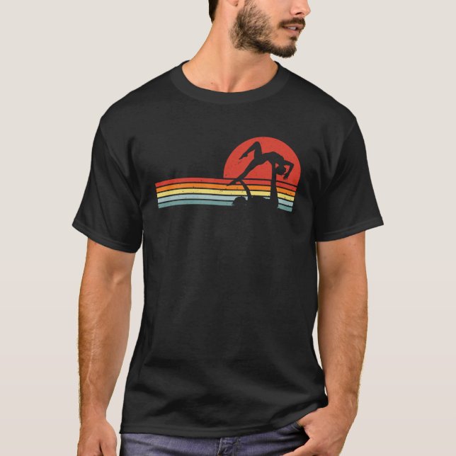 Acrobatic Yoga Retro-Vintage T Shirt (Framsida)