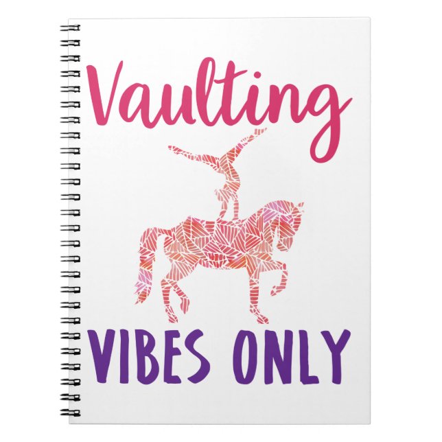 Acrobatics Equestrian Vaulting Horse Gymnastics Anteckningsbok (Framsidan)