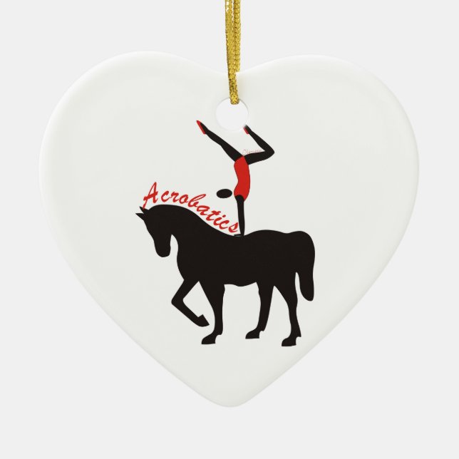 Acrobatics on horseback anpassningsbar ornament (Framsidan)