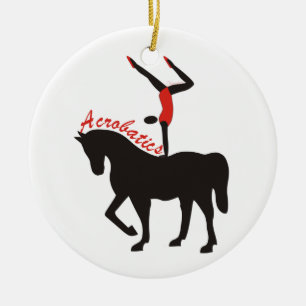 Acrobatics on horseback anpassningsbar ornament