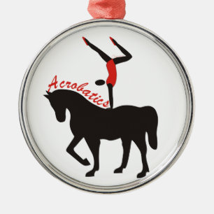 Acrobatics on horseback anpassningsbar ornament