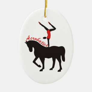 Acrobatics on horseback anpassningsbar ornament