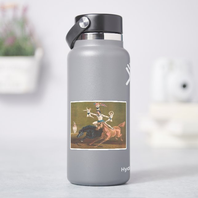 Acrobats On Horseback. Klistermärken (HydroFlask)