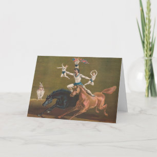 Acrobats On Horseback. Kort