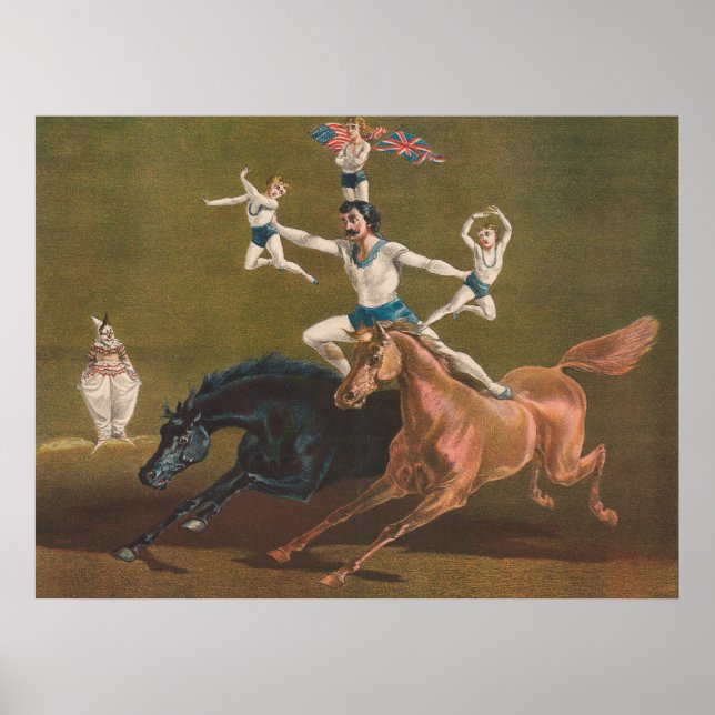 Acrobats On Horseback. Poster (Framsidan)