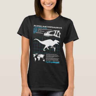 Acrocanthosaurus fact lakan Dinosaur Facts T Shirt