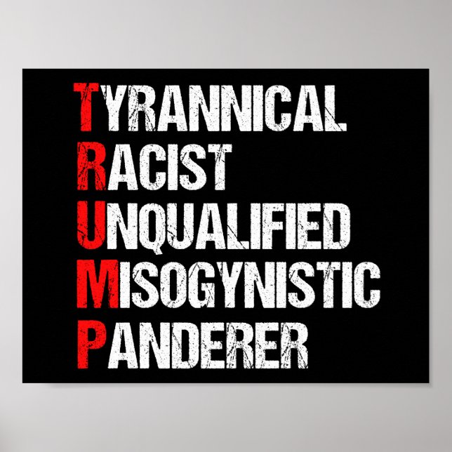 Acronym för antitrump-funktion poster (Framsidan)