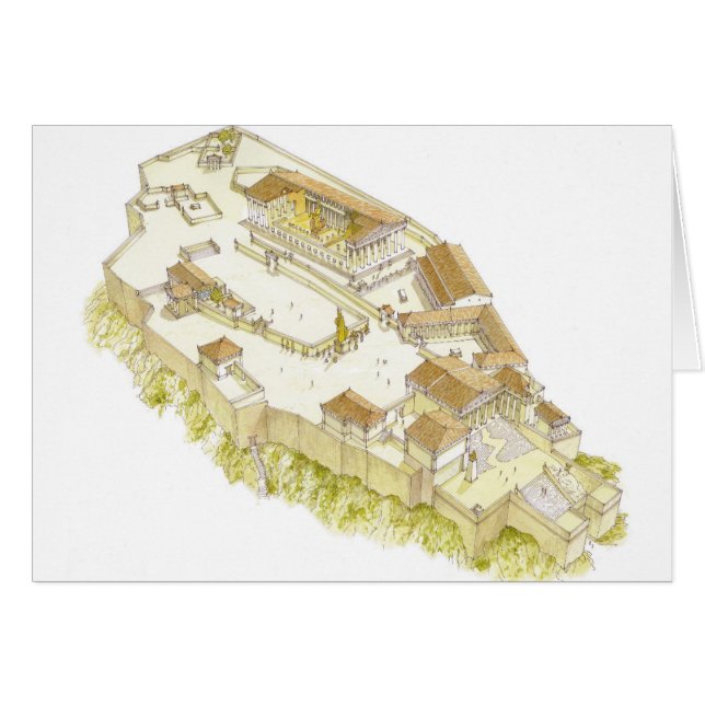 Acropolis Athens Hälsningskort (Framsidan Horizontal)