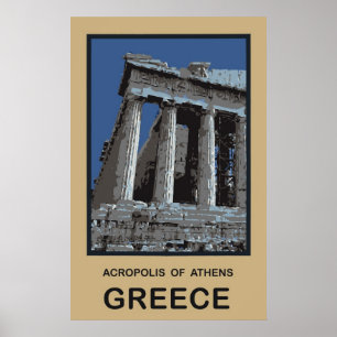 Acropolis av Athens Grekland Poster
