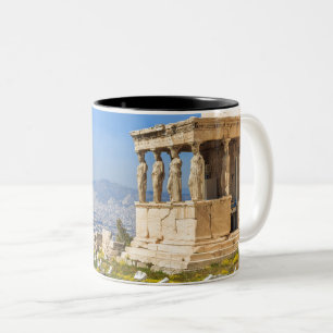 Acropolis Backe Aten Grekland Landmark Aten Två-Tonad Mugg