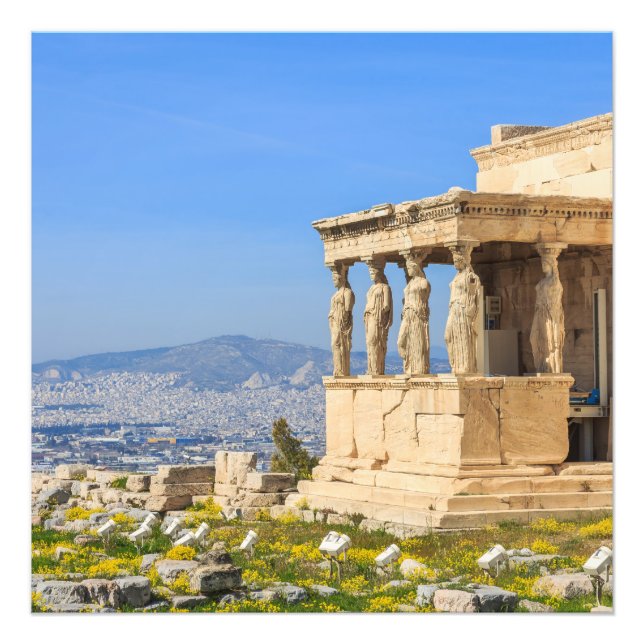 Acropolis Backe Aten Grekland Photo Print Art Fototryck (Framsidan)