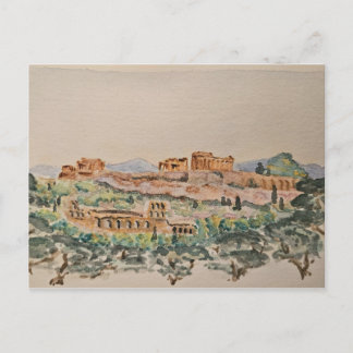 Acropolis of Athens Postcard Vykort
