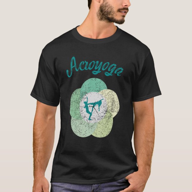 Acroyoga Power Workout Stil Heliga Geometry Acro U T Shirt (Framsida)