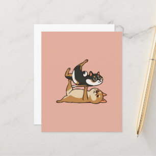 Acroyoga Shiba Inu   Cute Shiba Inu Yoga Älskare