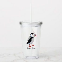 Acryl Tumblers för Cute Puffin Design Take Away Mugg