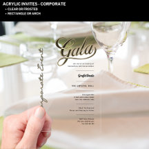 Acrylic Clear Gala Business Charity Corporate Guld