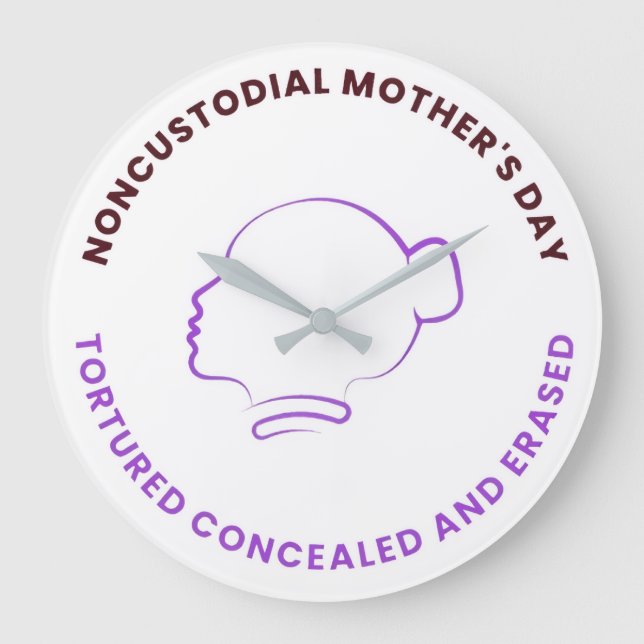 Acrylic Clock Noncustodial Mother's Day Stor Klocka (Framsida)