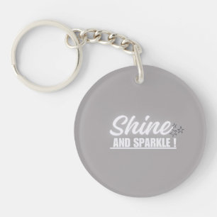 Acrylic Grått Keychain