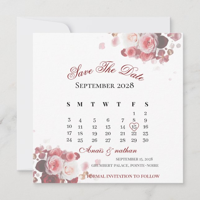 Acrylic Invitation save the date  Inbjudningar (Framsida)