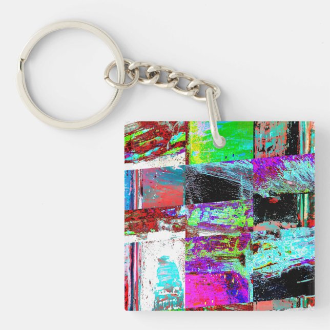 Acrylic Keychain – Abstract Grid (Framsidan)