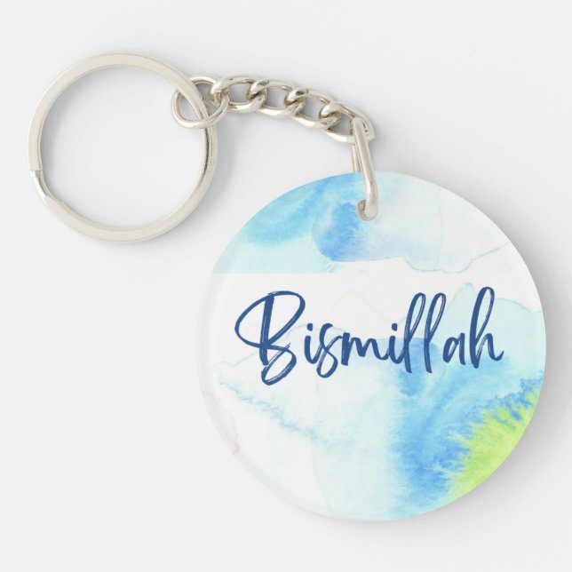 Acrylic Keychain by by Rand - Bismillah Blue (Framsidan)
