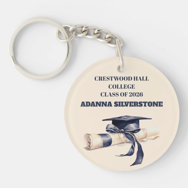 Acrylic Keychain-Editable Grad Keepsake Gift (Framsidan)