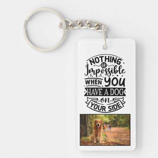 Acrylic Keychain för avskrivning av hund (Framsidan)