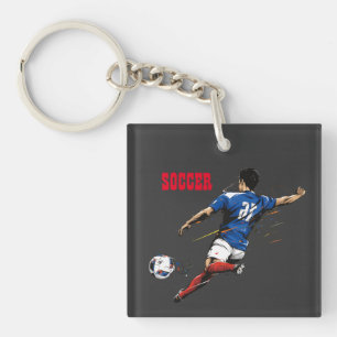 Acrylic Keychain för fotbollsspelare