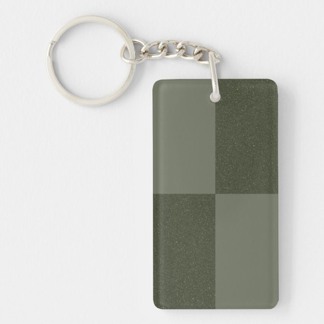 Acrylic Keychain för Grönt med kontroll - Anpassa (Framsidan)