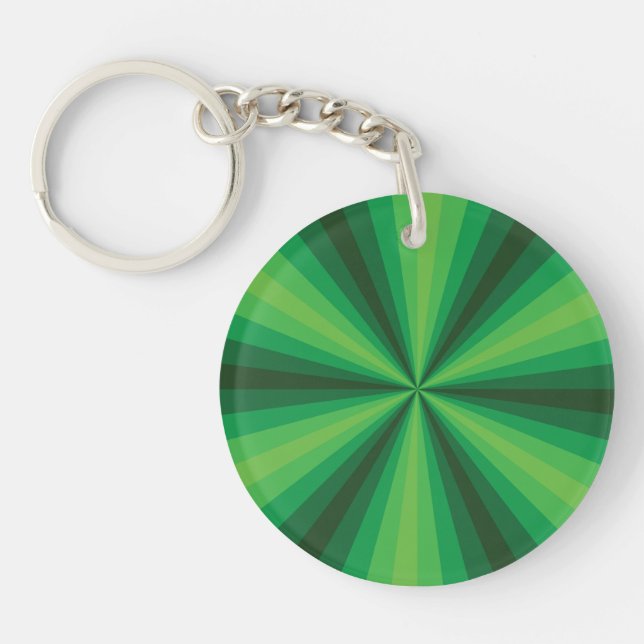 Acrylic Keychain för optisk Illusion-Grönt (Framsidan)