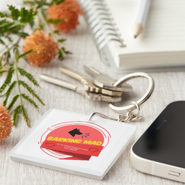 Acrylic Keychain, fyrkantig (dubbla-sidig) (Högra Framsidan)