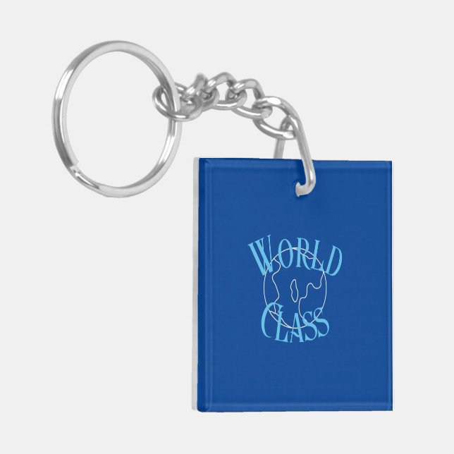 Acrylic Keychain i världsklass (Vänstra Framsidan)