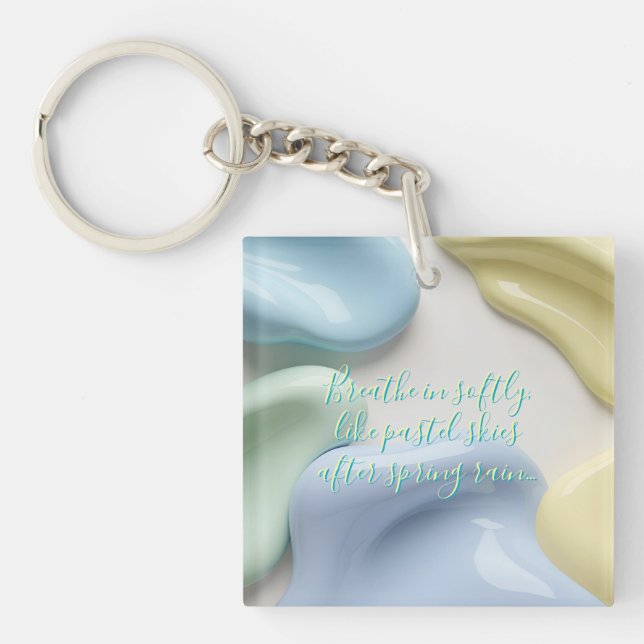 Acrylic keychain in stylish abstract graphic (Framsidan)