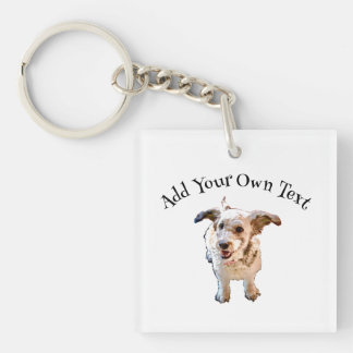 Acrylic Keychain lycklig Hund