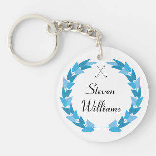 Acrylic Keychain med eget namn för golf