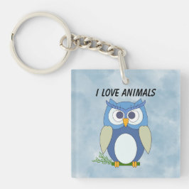 Acrylic Keychain med söt liten Uggla