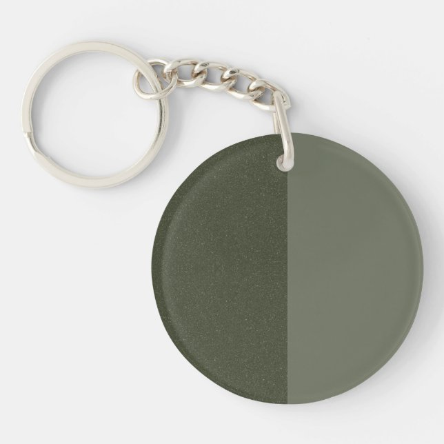 Acrylic Keychain med två-tonars Gröntar - Anpassa (Framsidan)