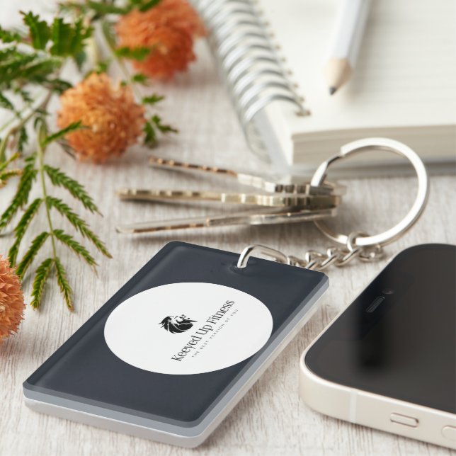 Acrylic Keychain, rektangel (dubbla-sidig) (Högra Framsidan)