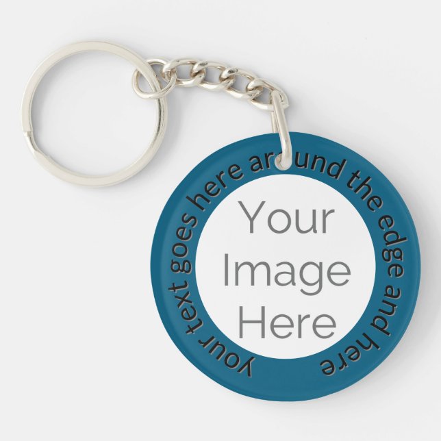 Acrylic Keychain skapar din egen fototext (Framsidan)