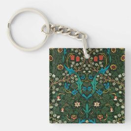 ACRYLIC KEYCHAIN: WILLIAM MORRIS "TULIPS" DESIGN