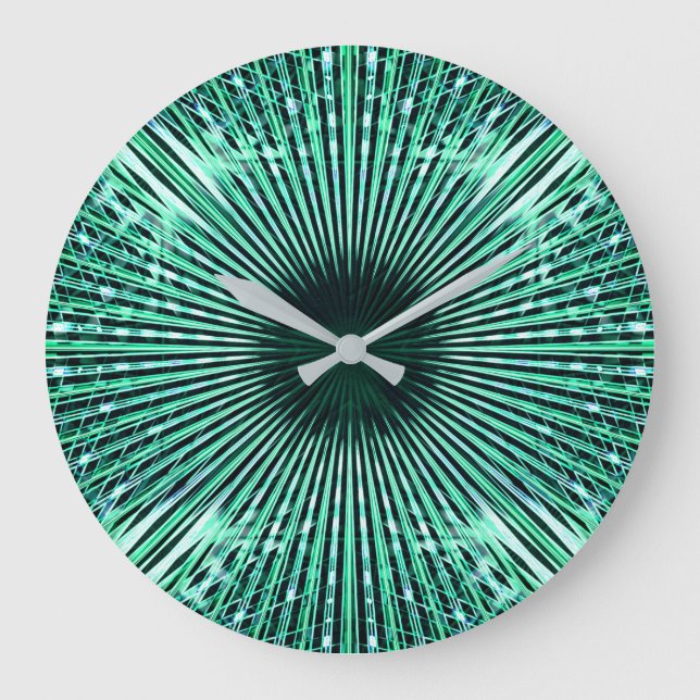 Acrylic nål öga, mint grönt shades Laptop Slee Stor Klocka (Framsida)