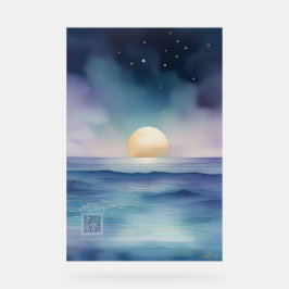 Acrylic Nursery Sign | Watercolor Ocean