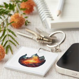 Acrylic-nyckelkedja - Flames Artwork