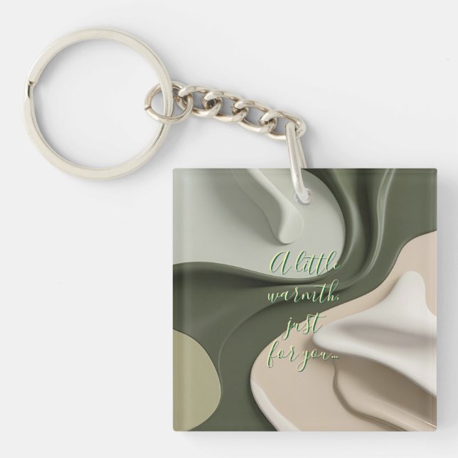 Acrylic-nyckelkedja i abstrakt av snyggt (Framsidan)