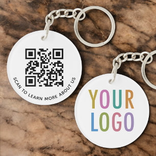 Acrylic QR-kodnyckelkedja för Business Logotyp Rou